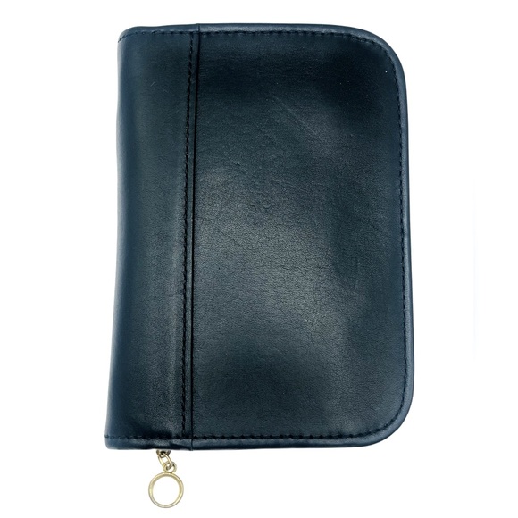 Vintage Coach Zip Around Compact Clutch 6901 Black Leather Wallet Organizer - Picture 4 of 16